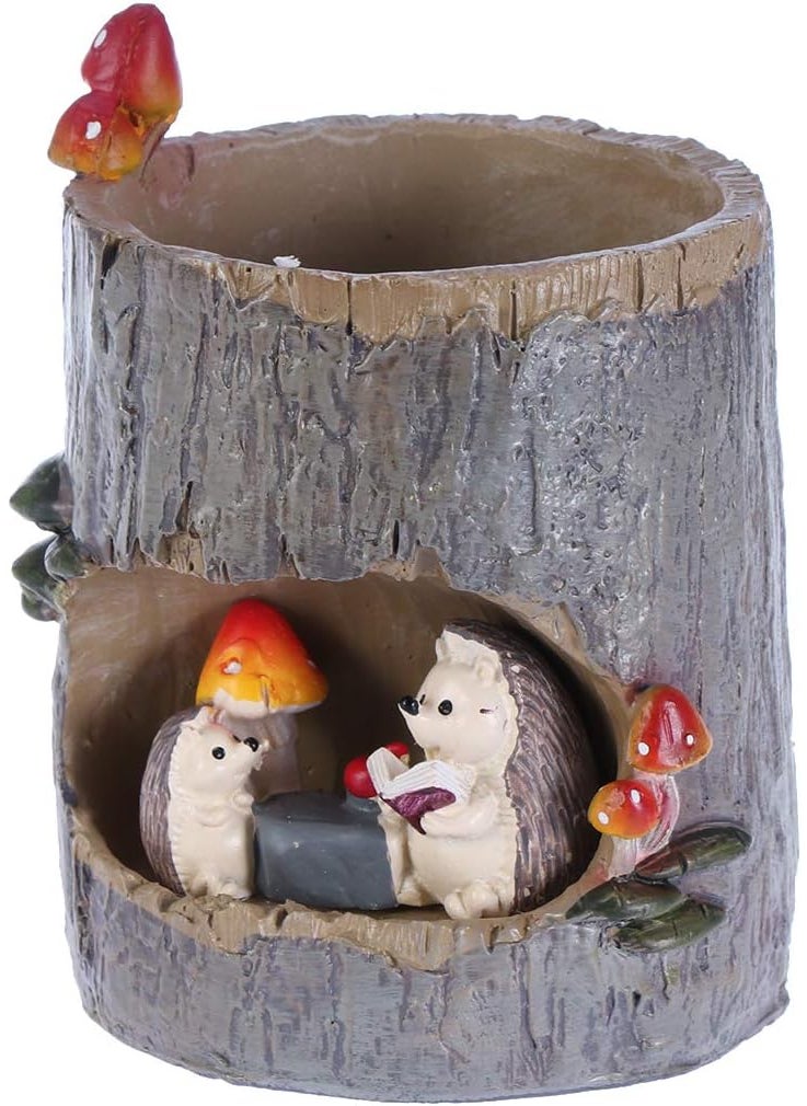 Tinksky TINKSKY Cute Hedgehog Flower Sedum Succulent Pot Planter Bonsai Trough Box Plant Bed Office Home Garden Pot Decoration  - Image 1