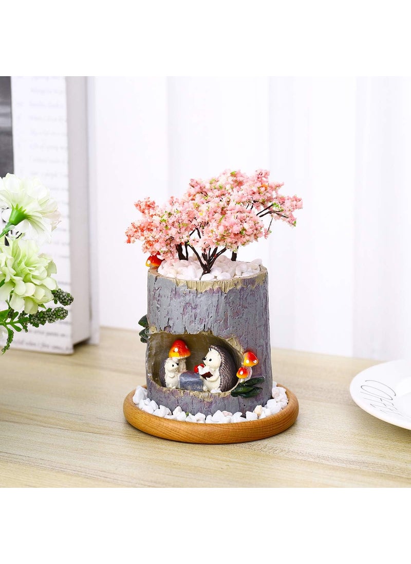 Tinksky TINKSKY Cute Hedgehog Flower Sedum Succulent Pot Planter Bonsai Trough Box Plant Bed Office Home Garden Pot Decoration  - Image 5