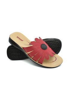 aerosoft AEROSOFT C2001 LADIES  FLORAL RED SLIPPERS  - Image 4