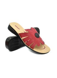 aerosoft AEROSOFT C2001 LADIES  FLORAL RED SLIPPERS  - Image 1