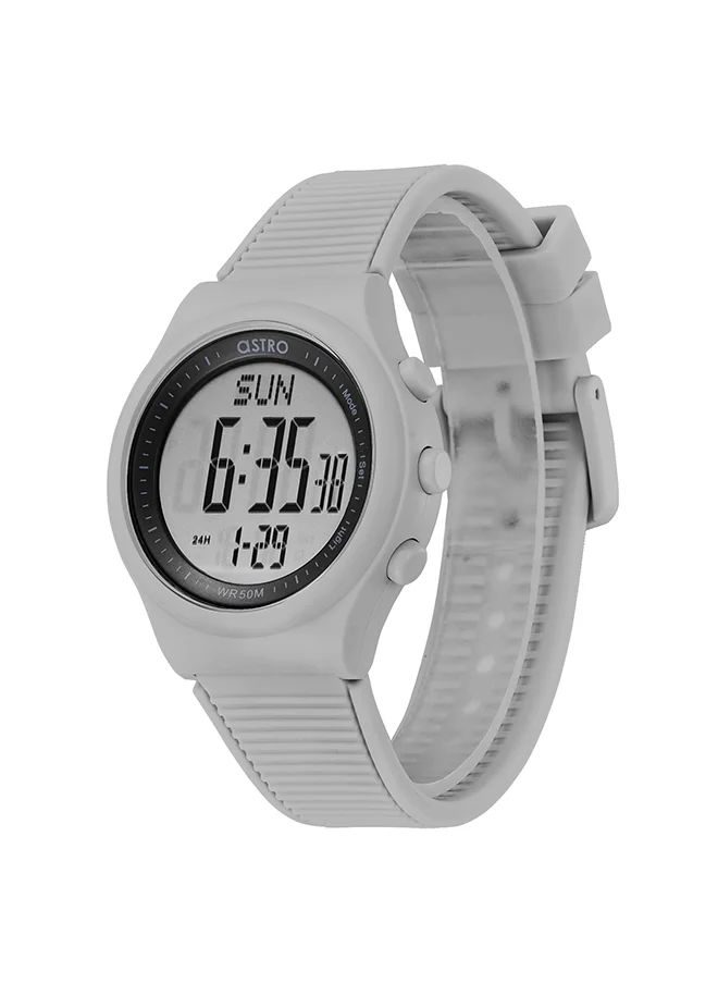 أسترو Astro Kids Watch, Digital Display and PU Strap - A23905-PPWW, White