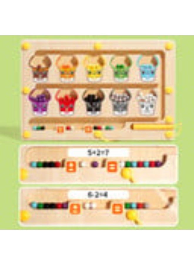 Twisoo Montessori Wooden Magnetic Number Maze Toy – 2-in-1 Color Sorting & Counting Board, Educational Learning Game for Toddlers, Preschool Math Toy Gift for Kids - Image 5