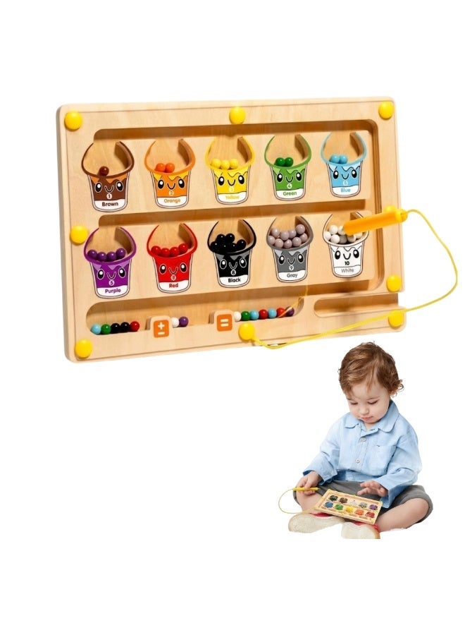 Twisoo Montessori plastic  Magnetic Number Maze Toy  2-in-1 Color Sorting & Counting Board, Educational Learning Game for Toddlers, Preschool Math Toy Gift for Kids - Image 1