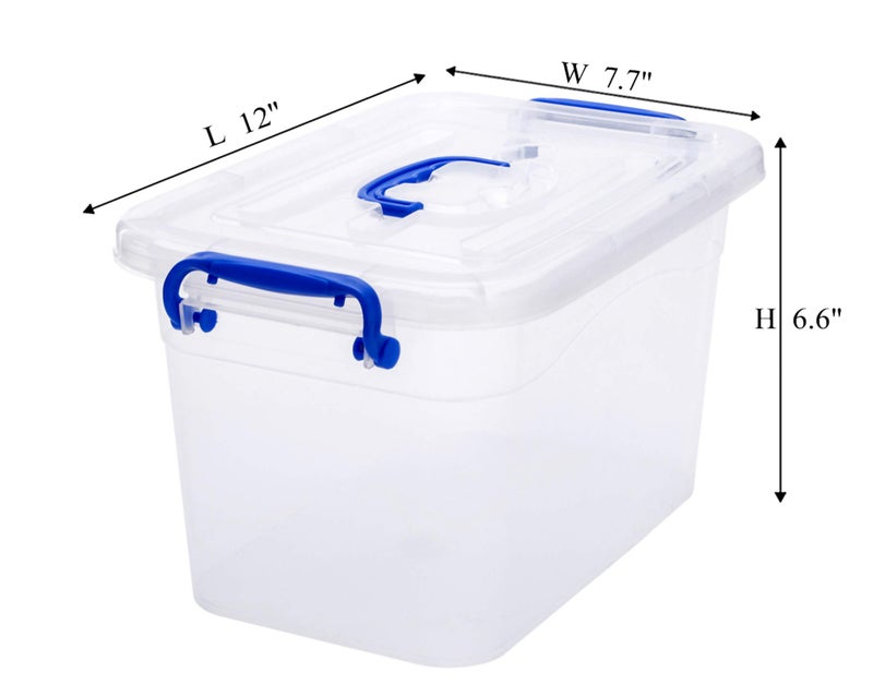 ZHENFAN 6-Pack Clear Storage Box 7 Quart, Plastic Storage Latch Bins with Handle 6.5 Liter - Image 2