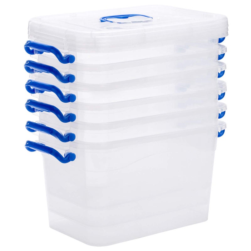 ZHENFAN 6-Pack Clear Storage Box 7 Quart, Plastic Storage Latch Bins with Handle 6.5 Liter - Image 5