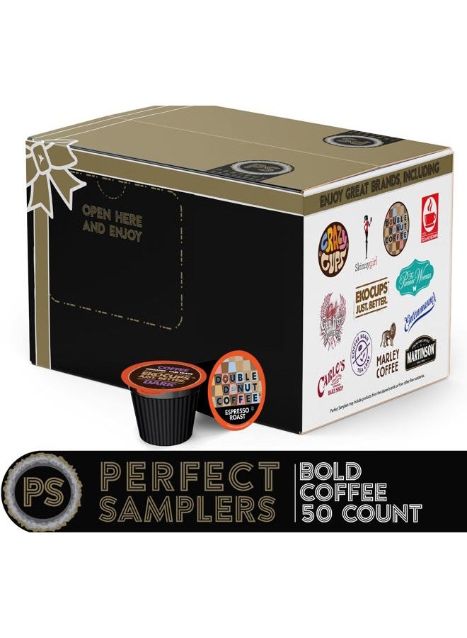 Perfect Samplers Dark Roast and Flavors Single Serve Coffee Pods for Keurig K Cup Machines, Bold Lover's Select, 50 Count - Image 2