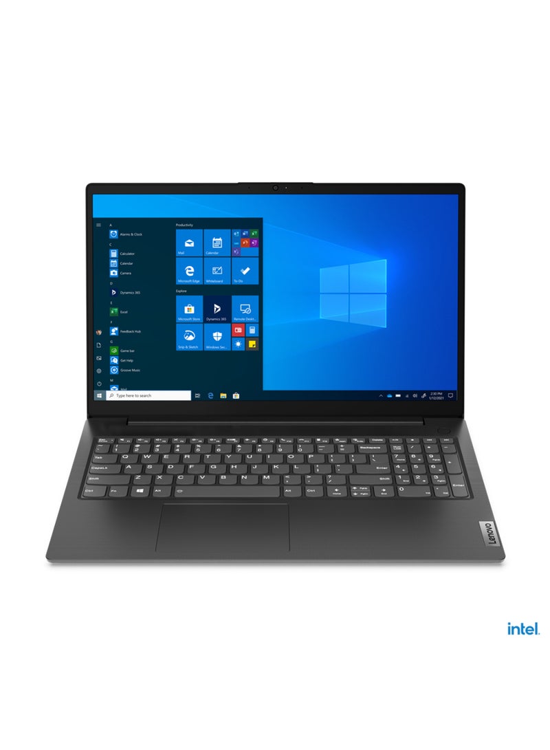 Lenovo (Upgraded Version) V15 G2 IJL Laptop With 15.6-Inch Display, Celeron N4500 Processor/8GB RAM/256GB SSD/Intel UHD Graphics/DOS(Without Windows) English/Arabic Black English/Arabic Black - Image 1
