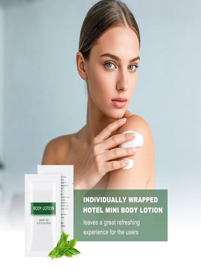 HQSLsund 30 pack Travel Size Body Lotion Bulk Individually Wrapped - Refreshing Mini Lotion Single Use Supplies for Homeless Care Hotel Guests, White Tea Scent,0.35 fl oz/10ml - Image 2