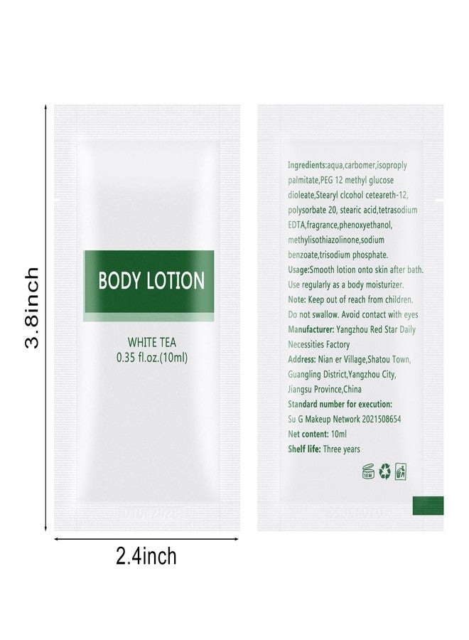 HQSLsund 30 pack Travel Size Body Lotion Bulk Individually Wrapped - Refreshing Mini Lotion Single Use Supplies for Homeless Care Hotel Guests, White Tea Scent,0.35 fl oz/10ml - Image 3