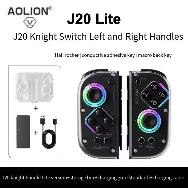 Aolion J20 Lite Nintendo Switch Joycon with Charging Grip, Motion Sensor Wireless Game Controller for Joy-Con - Image 1