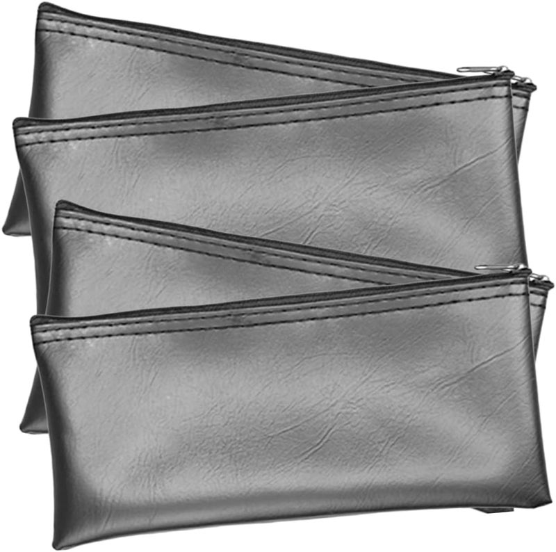 LIOOBO 4pcs PU Microphone Carrying Bags with Lasting Zipper Design Lightweight Protective Storage Cases for Mic Portable Dustproof Pouches for Singers and Karaoke Fans - Image 1