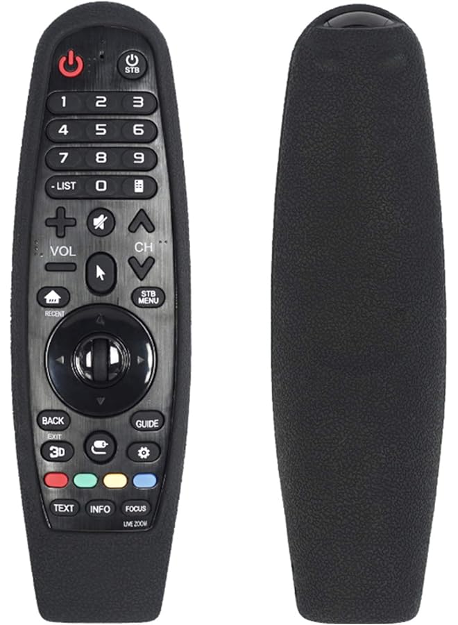 erorex Silicone Protective Cover Tv Remote Control Case Black Shockproof Protector Non Slip Remote Control Cover For Lg An Mr600 An Mr650 An Mr18Ba Remote Control With Lanyard Smart Home Accessory  - Image 1