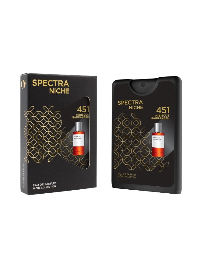 Spectra Pocket Niche 451 HIBISCUS MARRAKESH EDP Unisex Perfume - 18ml - Image 1
