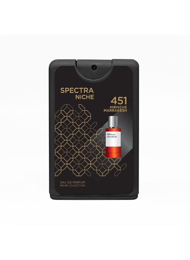 Spectra Pocket Niche 451 HIBISCUS MARRAKESH EDP Unisex Perfume - 18ml - Image 2