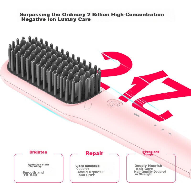 TYMO Mini2 Billion Negative Ion Hair Straightening Comb, لطيف على الشعر, فرشاة تصفيف الشعر, تضخيم واستقامة, التاج العالي, يحسن التجعد, حلوى الوردي, هدية العام الجديد لصديقة - Image 2