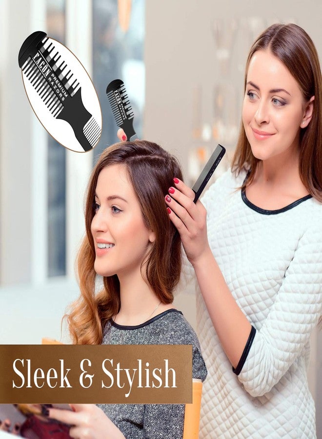 FACON Facón Razor Comb for Hair Cutting - Professional Hair Cutting Comb Kit with 12 Replacement Blades, Double Edge Shaper for Salon & Home, Premium Styling Thinning Texturizing Split Ends Trimming Razor - Image 3