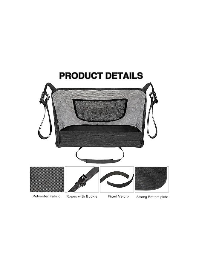 general [2 Pack] Car Net Pocket Handbag Holder Between Seats, Net Handbag Purse Holder for Car, Mesh Large Capacity Seat Back Storage Organizer Netting Pouch Pocket for Purse Phone - Image 3
