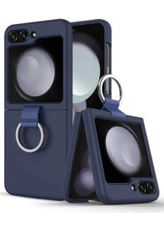 Case Up Compatible with Z Flip 6 6.7 Inch Case, Premium Liquid Silicone With Ring Holder [Soft Anti-Scratch] Shockproof Protective Slim Phone Cover for Z Flip 6 2024, Navy  - Image 2