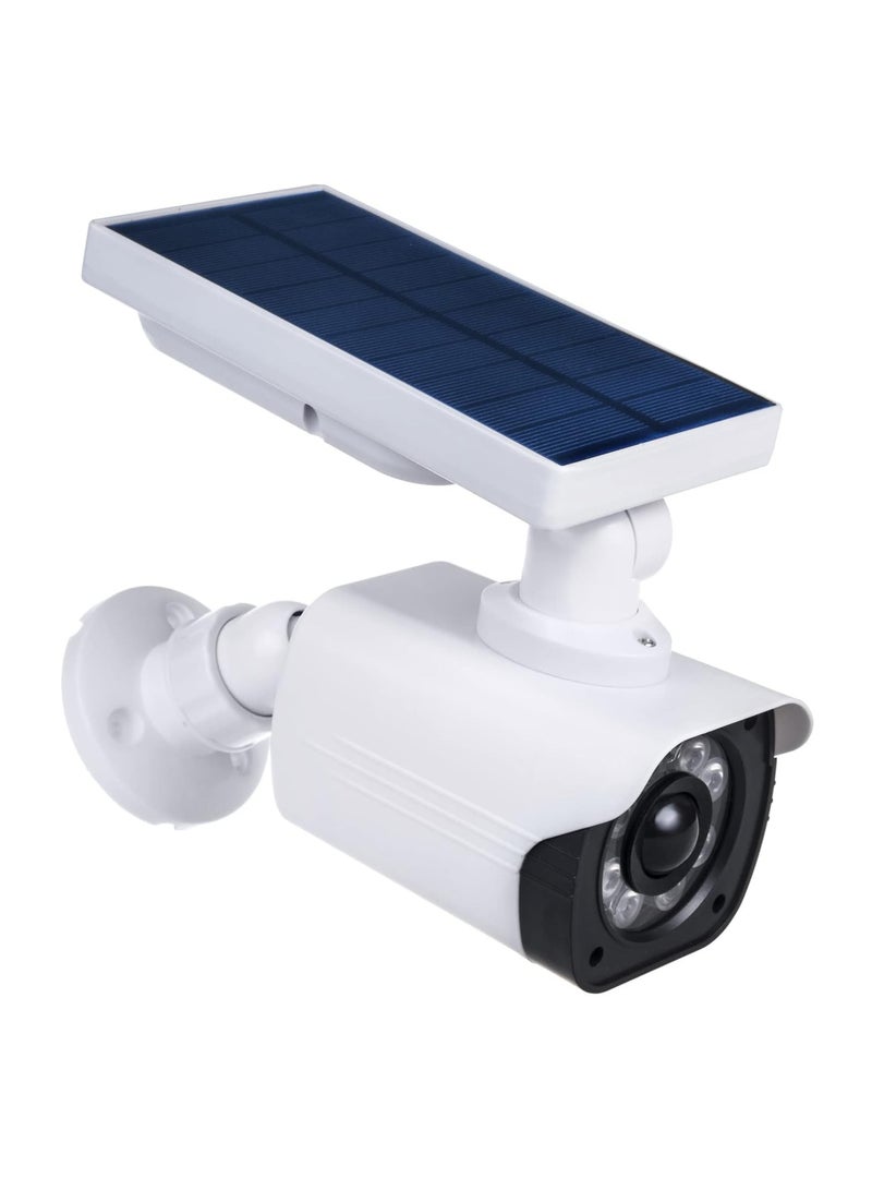 كاميرا مراقبة مع ضوء LED – كاشف حركة PIR – كاميرا وهمية – تعمل بالطاقة الشمسية – للاستخدام الخارجي – مقاومة للماء IP66 - Image 1