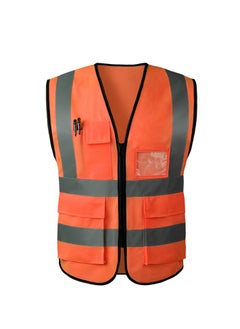 One piece of orange engineering reflective vest/safety suit/construction reflective vest/high gloss reflective vest