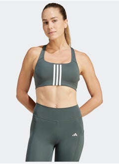 Adidas Powerimpact Training Medium-Support 3-Stripes Bra  - Image 1