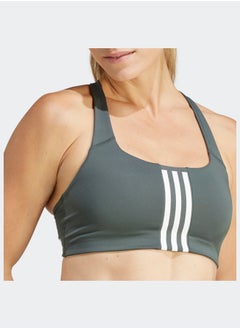 Adidas Powerimpact Training Medium-Support 3-Stripes Bra  - Image 4