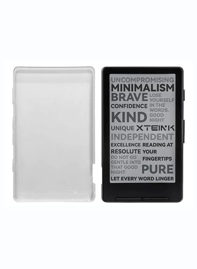 XTEINK X4 4.3" E-Book Reader Protective Case, Transparent Clear Flexible Slim TPU with Reinforced Corner Shock Absorption Silicone Rubber Case Cover - Image 1