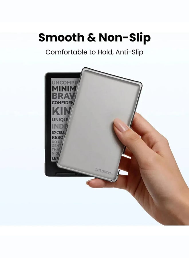 XTEINK X4 4.3" E-Book Reader Protective Case, Transparent Clear Flexible Slim TPU with Reinforced Corner Shock Absorption Silicone Rubber Case Cover - Image 4