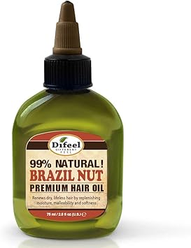 difeel Difeel Premium Natural Deep Conditioning Hair Oil Brazil Nut Oil For Dry Lifeless Hair Provides Immediate Long Lasting Benefits To The Hair Skin Leaves Hair Soft Smooth 70 g - Image 1