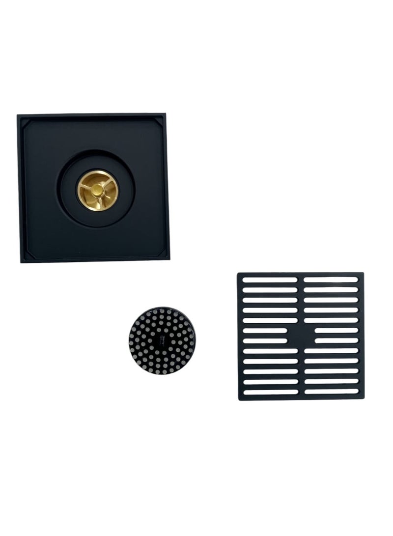 D&N Modern Brass Shower Drain Box - Premium Bathroom Floor Drain Fittings" - Image 2