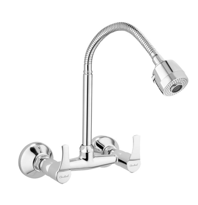 Cloudtail Cloudtail oxy Brass Flexible Sink Mixer with Dual Flow Flexible Swivel Spout Mixer Faucet  - Image 1