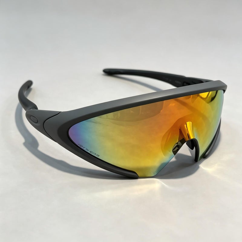 Oakley Matte Grey Wrap Around Sports Sunglasses Laser color-changing lenses Revo Prizm Polarized Sunglasses UV400 Cycling Driving Shades for Men Windproof Anti-Glare - Image 2