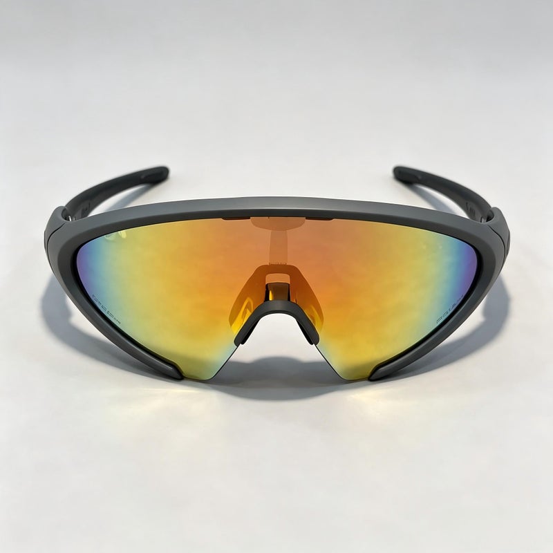 Oakley Matte Grey Wrap Around Sports Sunglasses Laser color-changing lenses Revo Prizm Polarized Sunglasses UV400 Cycling Driving Shades for Men Windproof Anti-Glare - Image 3