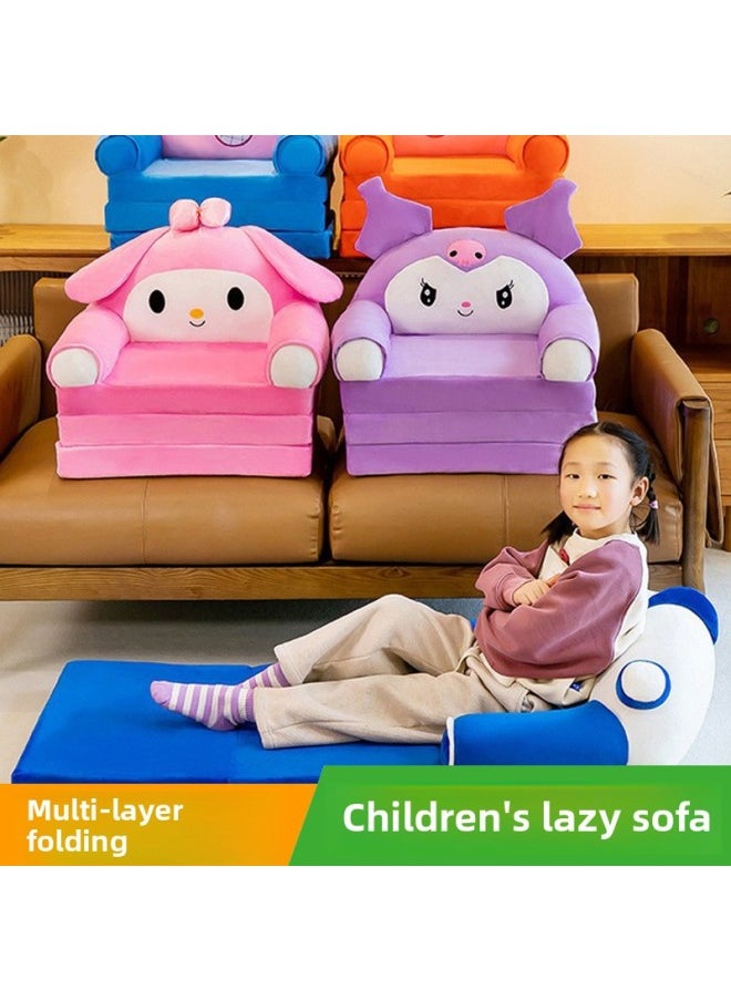 null - Cartoon Children's Sofa Chair Multi-layer Folding Sofa Bed Baby Small Sofa Plush Toy Lazy Sofa Wholesale-Color:Peppa Pig-Height:Four Layers Of Pick - Image 1