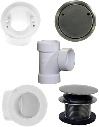 Westbrass D493244CHM-07 Bath Waste & Overflow Assembly with Patented Deep Soak Faceplate Cover and Tip-Toe Drain Plug - SCH. 40 PVC, Satin Nickel - Image 3