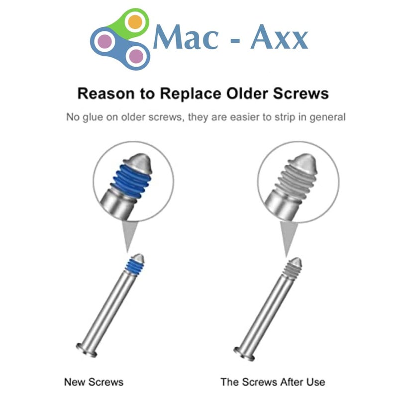 Mac-Axx ™ Bottom Rubber Feet(4 Pieces) & Bottom Screws(10 Pieces) Compatible with 13''-inch MacBook Pro(Retina Display), Model No. A1502, Colour: SILVER - Image 4