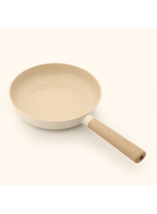 Alma Ceramic Pan 24 - color Beige- Non Toxic , PTFE & PFOA FREE - Image 1