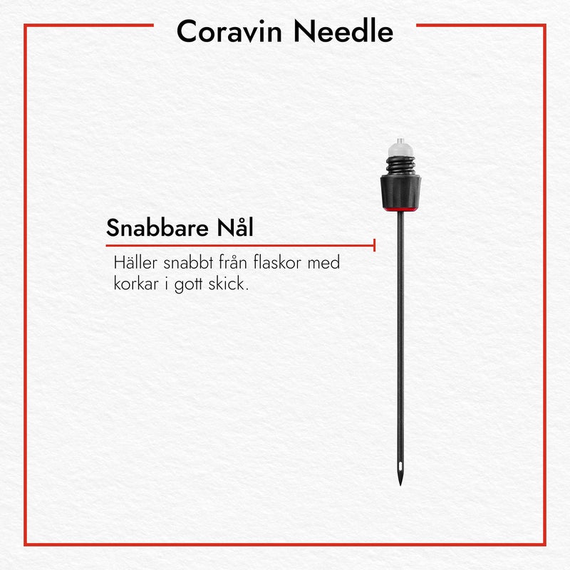 Coravin CORAVIN Timeless Fast Pour Needle - Preserve Wine for Years - Needle Replacement for Timeless Wine Preservation System - Pours 20% Faster - for by-The-Glass Wine Saver - Gift for Wine Lovers  - Image 2