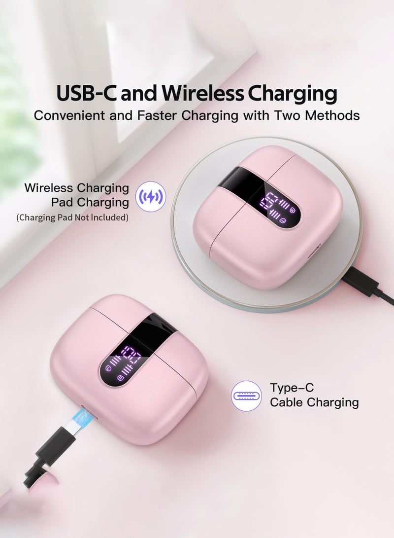 Arabest Bluetooth Headphones True Wireless Earbuds 60H Playback LED Power Display Earphones with Wireless Charging Case IPX5 Waterproof in-Ear Ear buds with Mic for TV Smart Phone Laptop Computer Sports - Image 3