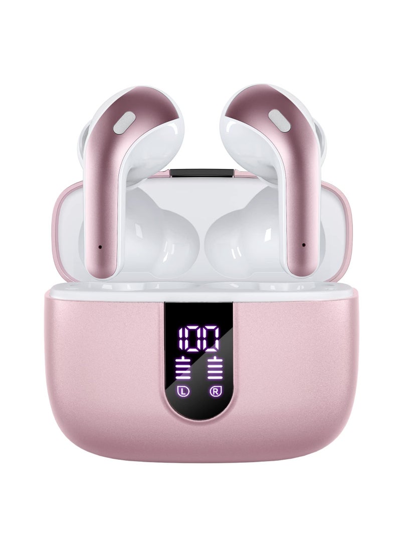 Arabest Bluetooth Headphones True Wireless Earbuds 60H Playback LED Power Display Earphones with Wireless Charging Case IPX5 Waterproof in-Ear Ear buds with Mic for TV Smart Phone Laptop Computer Sports - Image 1