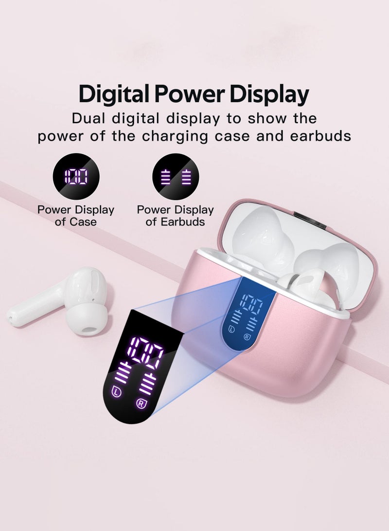Arabest Bluetooth Headphones True Wireless Earbuds 60H Playback LED Power Display Earphones with Wireless Charging Case IPX5 Waterproof in-Ear Ear buds with Mic for TV Smart Phone Laptop Computer Sports - Image 2