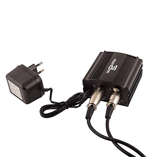 Powerpak 48V Phantom Power Supply 1 Channel for Condenser Microphone Music Recording Equipment (Black) - Image 5
