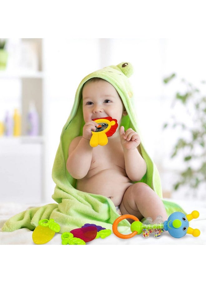 AIVIAI - Baby Toys 0-6 Months Infant Toys 0-3 Months Infant Rattles Baby Rattle Teether Toy Set With Storage Box Musical Rattles For Newborn Boy Girl Gifts Set With Baby'S First Rattle Teether (11Pcs) - Image 1