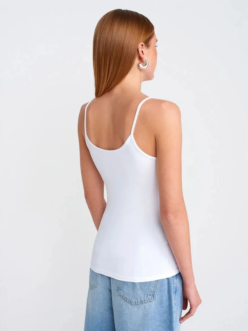 ديلفين DILVIN Slim Fit Sleeveless Cami Blouse