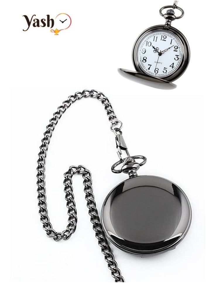 YASH - Yash Retro Style I Love You Quartz Pocket Watch For Husband Wife Mom Dad Son Daughter Teacher With Chain And Yash Packaging - Image 1