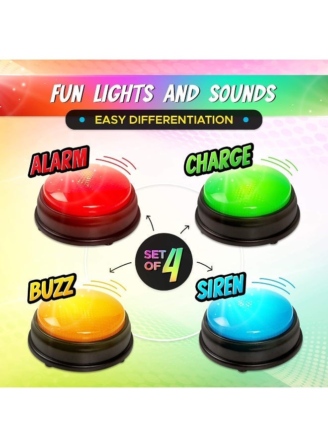 Rich Life Answer Buzzers Set of 4 with Lights & Sounds for Quizzes - Image 5