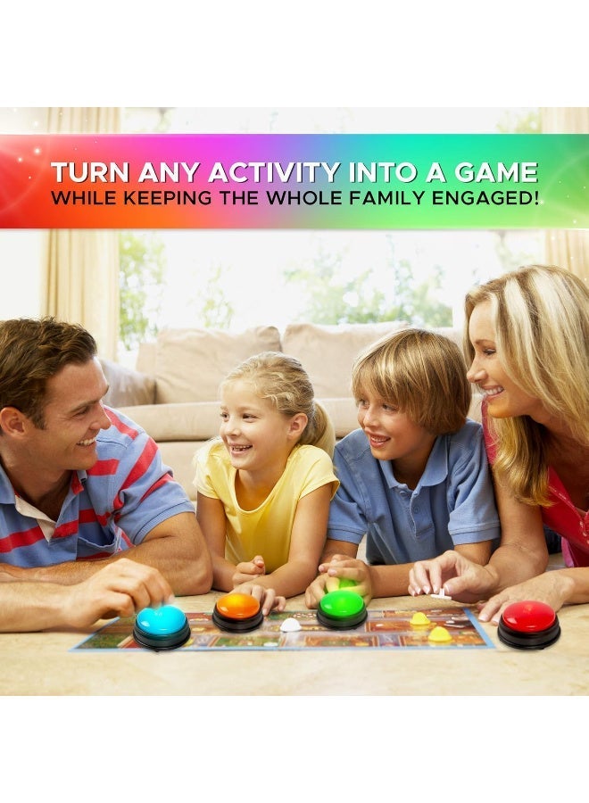 Rich Life Answer Buzzers Set of 4 with Lights & Sounds for Quizzes - Image 4