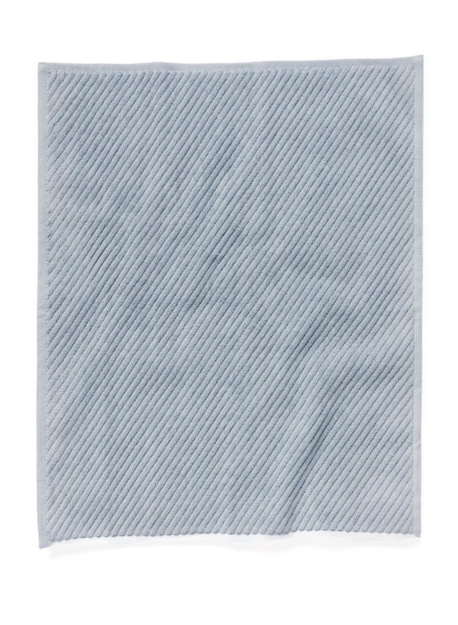 Coyuchi Air Weight Organic Twill Bath Mat, Stone Blue (32" x 19") - Image 1