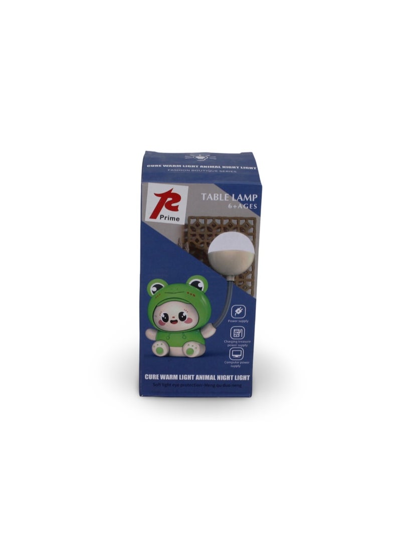 Prime Rechargeable Table Lamp – Pink with Cartoon Frog Design - Image 3