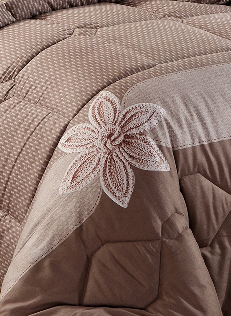 Moon 4 Pieces Single Size 160x210Cm Comforter Set Medium Filling Bedding Set for All Season Includes 1Comforter 1Bedsheet 1Pillow Shams and 1Cushion cases  - Image 5
